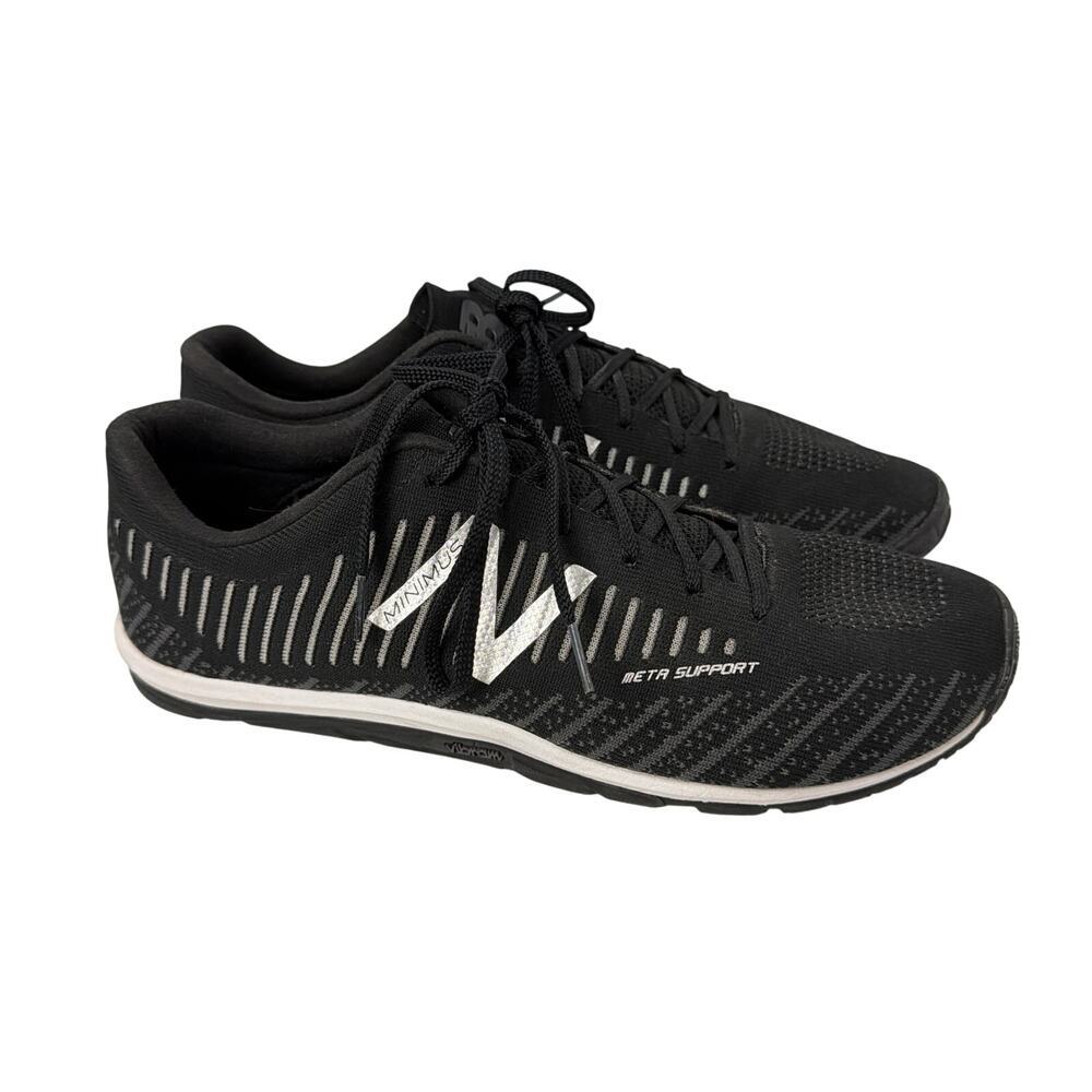 New Balance Minimus Shoes Mens Size 12.5 D 20v7 Vibram Trainer Black Silver